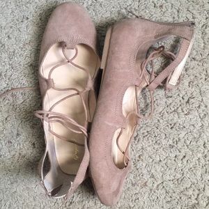 Lace up ballet flats